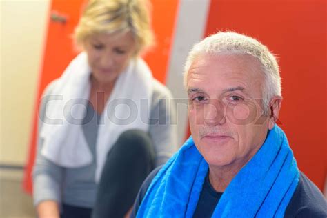 Middle Age People In The Locker Gym Stock Image Colourbox
