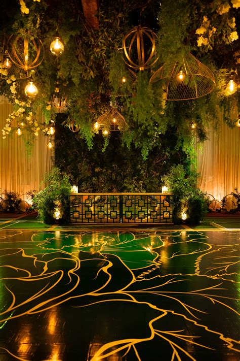 glitz glamour and greenery — wedding design