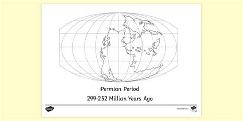 Free Permian Pangaea Map Colouring Colouring Sheets