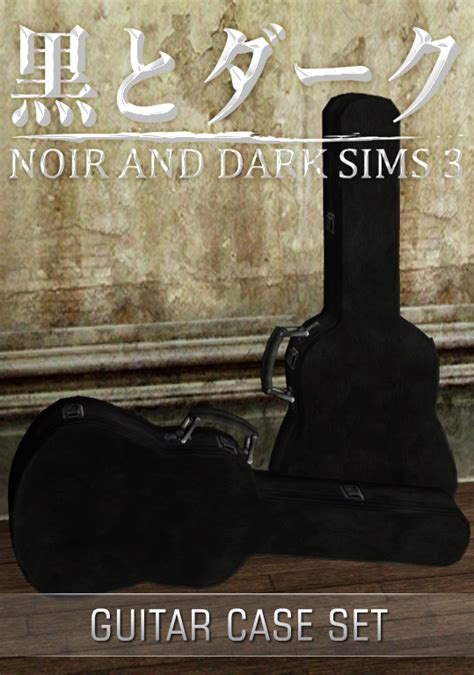 Ts3 Guitar Case Set Noir And Dark Sims Guitar Case Sims Sims 3