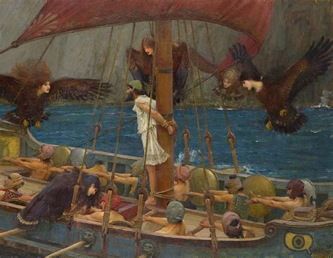 Ulysses And The Sirens 1891 Detail Painting By John William