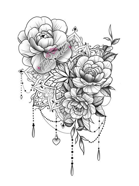 flower mandala tattoo design by tattoosuzette on deviantart