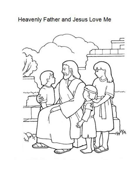 Heavenly Father And Jesus Love Me Coloring Page Color Luna