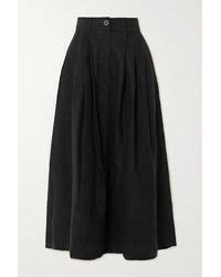 Mara Hoffman Tavi Lyocell Cloqu Midi Skirt In Black Lyst Uk