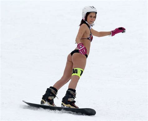 Sex Ski Ladies Girls Sex Up The Slopes At Sixth Annual Bikini Race Daily Star