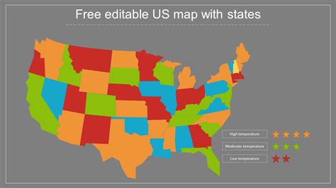 Editable Us Map With States For Powerpoint