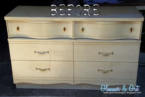 After the sanding and priming marathon, it's time to paint the dresser, drawers, and shelf pieces. Glimmer And Grit: DIY Dresser TV Stand