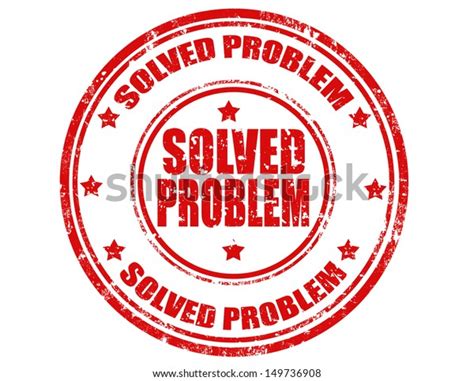 Grunge Rubber Stamp Text Solved Problemvector Stock Vector Royalty