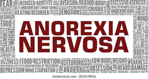 Anorexia Nervosa Vector Illustration Word Cloud Stock Vector Royalty