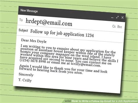 Sample email to send resume for job. How To Write A Follow Up Email For A Job Application: 9 ...