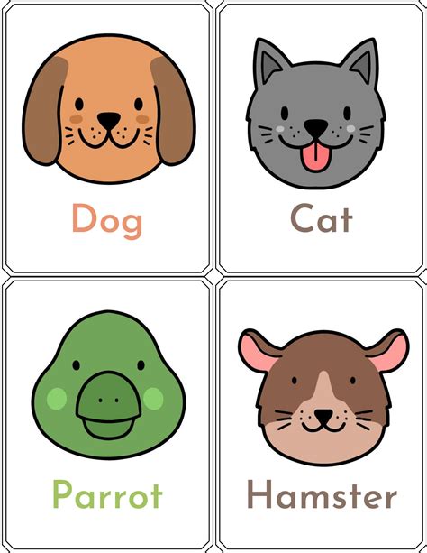 Flashcards En Inglés Pets Recurso Gratuito Para Descargar