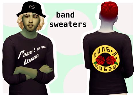 Sims 4 Cc Custom Content Clothing Band Sweater Maxis Match