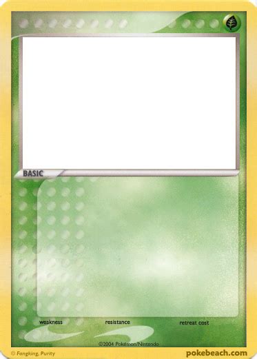 Grass Pokemon Fake Card Blanks