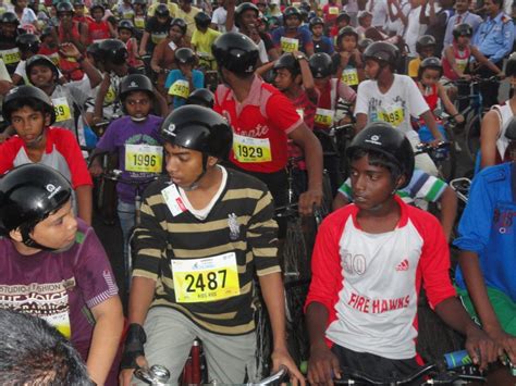 Young Cycling Enthusiasts Gather For Their Joy Ride At Chennai Cycling