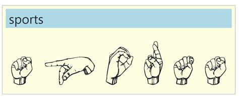 Sports In Sign Language Handspeak Asl