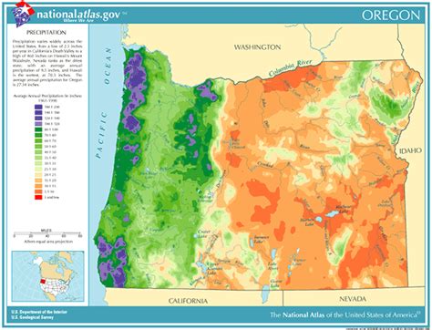 Annual Oregon Rainfall Severe Weather And Climate Data