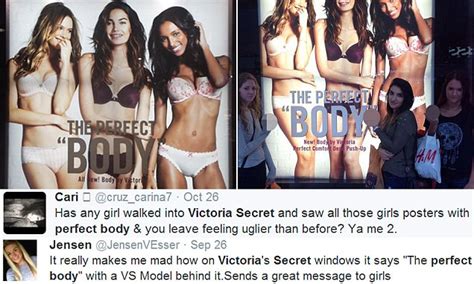Victoria S Secret Campaign Sparks Outrage On Twitter Over Use Of Perfect Body Daily Mail Online