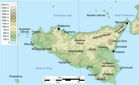 Mappe E Percorsi Dettagliati Della Sicilia