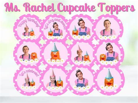 Ms Rachel Cupcake Toppers Instant Digital Download Etsy In 2023