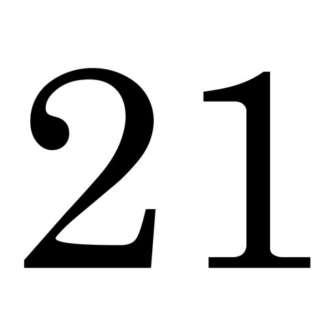 Number Card 21