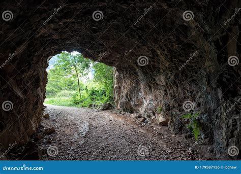 Cave Tunnel To Tasik Cermin Or Mirror Lake Ipoh Malaysia Stock Photo