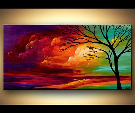Simple Acrylic Painting Ideas For Beginners Abstract Tree Painting