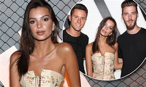 Braless Emily Ratajkowski Attends Manchester United Event Daily Mail