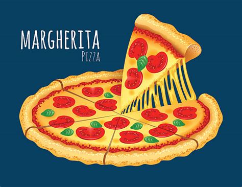 2100 Pizza Margherita Stock Illustrations Royalty Free Vector