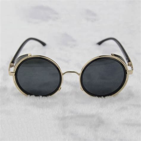 Steampunk Glasses Gold And Gray With Side Shields