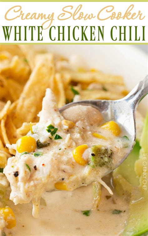 Canned white beans and cooked chicken meat are mixed in chicken stock with tomatillos, green chilies, chopped tomatoes, and fresh corn kernels in this lightly seasoned chili. Over 15 Delicious Looking Slow Cooker Soup Recipes