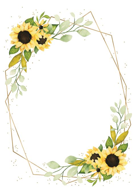 Free Printable Blank Sunflower Invitations
