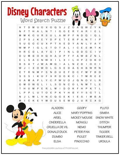 Disney Word Search Artofit