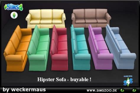 Blackys Sims 4 Zoo Hipster Sofa By Weckermaus • Sims 4 Downloads