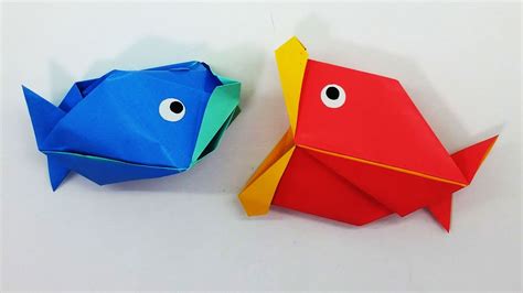 Moving Origami Fish How To Make A Paper Fish Origami Fish Tutorial