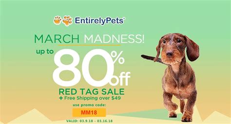 Ry a wide variety of prescription. #Entirelypets March Madness up to 80% Off Red Tag Sale ...