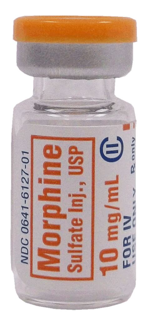 Morphine Sulfate 10 Mgml Injection Usp Cii Emergency Medical Products