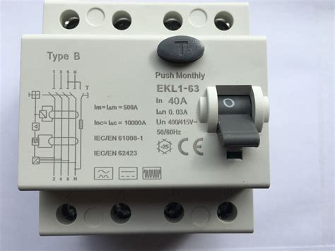 Type B Rcd Rccb 40a For Ev Charge Point Installations 4 Pole 3 Pha