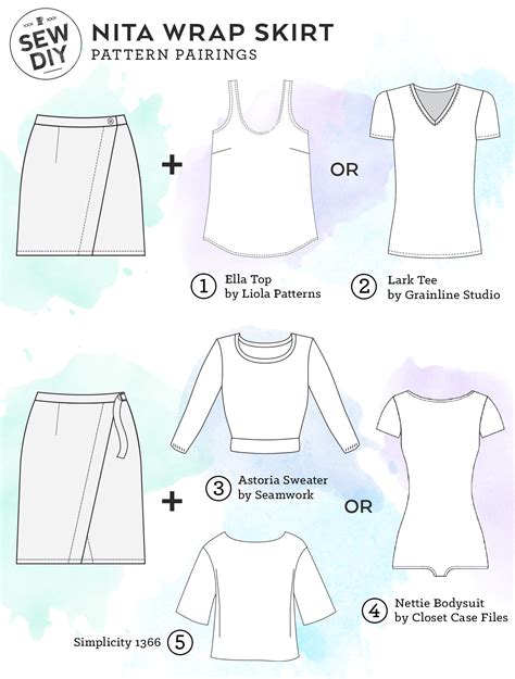 Nita Wrap Skirt Pattern Pairings — Sew Diy