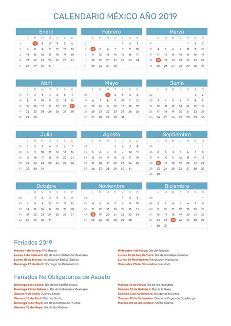 Calendario 2019 Con Festivos Mexico Excel Fairehunguabas Diary
