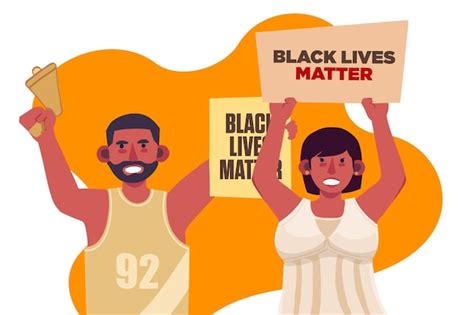 Premium Vector Black Lives Matter Wallpaper Banner Illustration