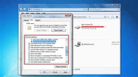 How To Adjust Folder Settings In Windows 7 Youtube