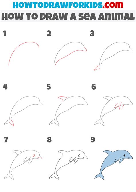How To Draw A Sea Animal Easy Drawing Tutorial For Kids