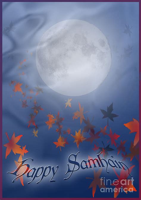 Happy Samhain Moon And Veil Digital Art By Melissa A Benson Pixels