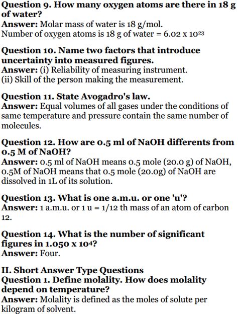 Ncert Solutions For Class Chemistry Chapter Some Basic Concepts