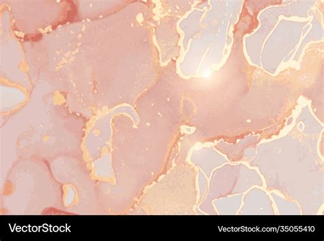 Rose Peach And Gold Marble Texture Abstract Vector Image