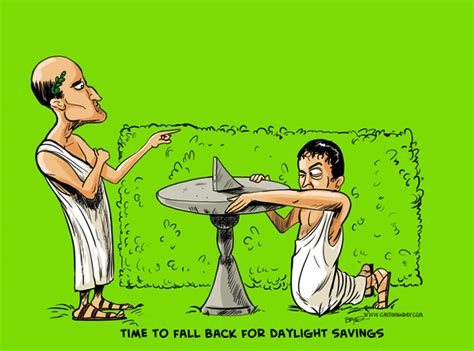 Fall Back For Daylight Savings Cartoon