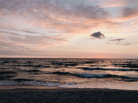 Free Images Horizon Body Of Water Sea Ocean Cloud Beach Sunset