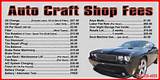 Auto Repair Shop Price List Pictures
