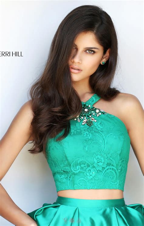 Sherri Hill 51162 Halter Neckline 2 Piece With Beaded Accents And A
