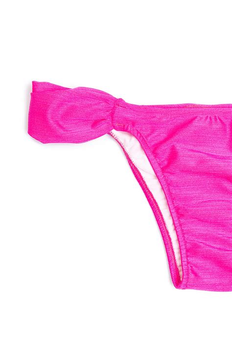 Rio De Sol Biquíni Liso Texturizado Rosa Onix Pink Até 30 Dias Para